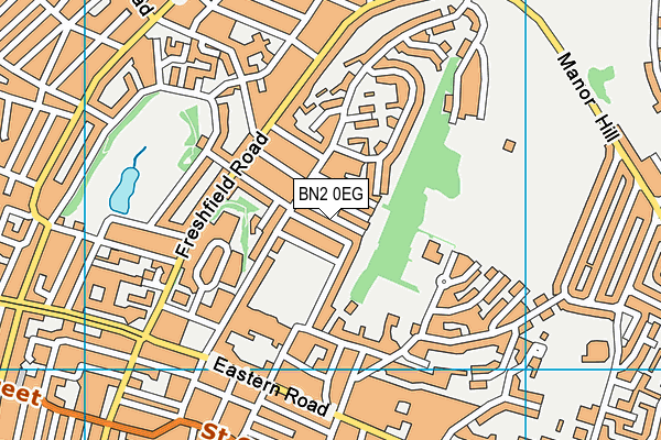 BN2 0EG map - OS VectorMap District (Ordnance Survey)