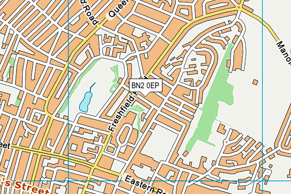 BN2 0EP map - OS VectorMap District (Ordnance Survey)
