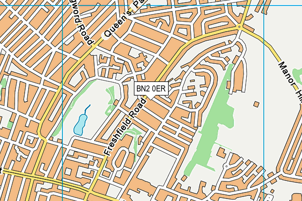BN2 0ER map - OS VectorMap District (Ordnance Survey)