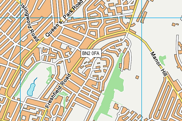 BN2 0FA map - OS VectorMap District (Ordnance Survey)