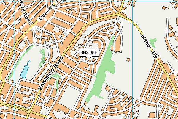 BN2 0FE map - OS VectorMap District (Ordnance Survey)