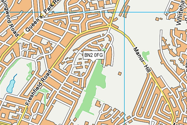 BN2 0FG map - OS VectorMap District (Ordnance Survey)