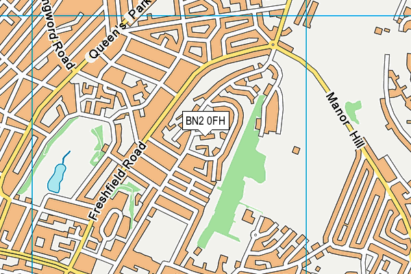 BN2 0FH map - OS VectorMap District (Ordnance Survey)
