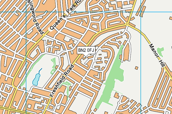 BN2 0FJ map - OS VectorMap District (Ordnance Survey)