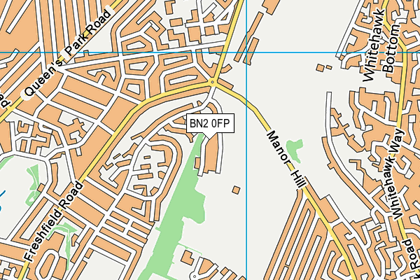 BN2 0FP map - OS VectorMap District (Ordnance Survey)
