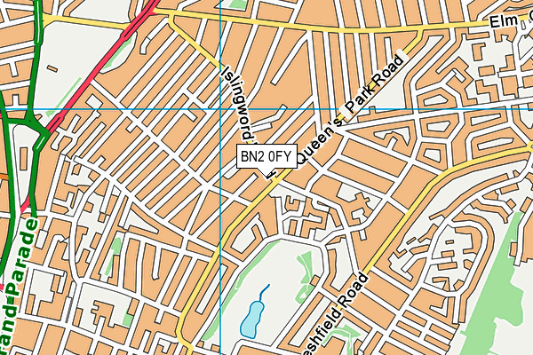 BN2 0FY map - OS VectorMap District (Ordnance Survey)