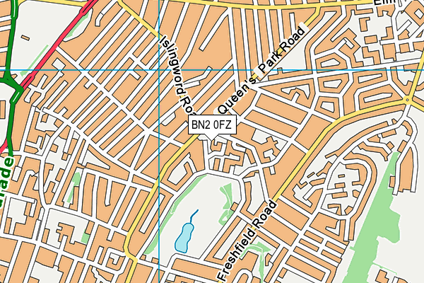 BN2 0FZ map - OS VectorMap District (Ordnance Survey)
