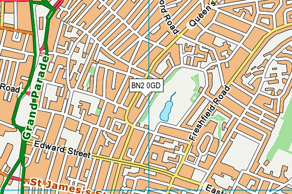 BN2 0GD map - OS VectorMap District (Ordnance Survey)