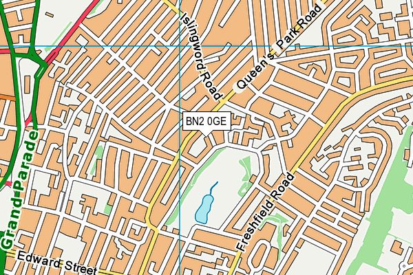 BN2 0GE map - OS VectorMap District (Ordnance Survey)