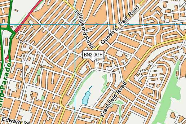 BN2 0GF map - OS VectorMap District (Ordnance Survey)