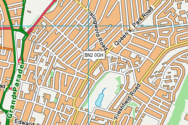 BN2 0GH map - OS VectorMap District (Ordnance Survey)