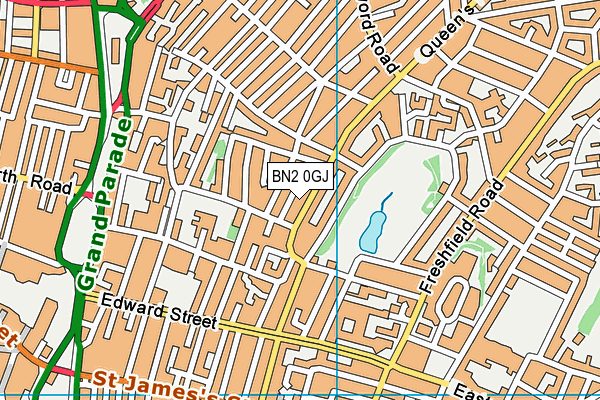 BN2 0GJ map - OS VectorMap District (Ordnance Survey)