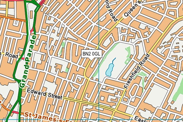 BN2 0GL map - OS VectorMap District (Ordnance Survey)