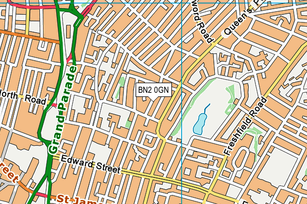 BN2 0GN map - OS VectorMap District (Ordnance Survey)