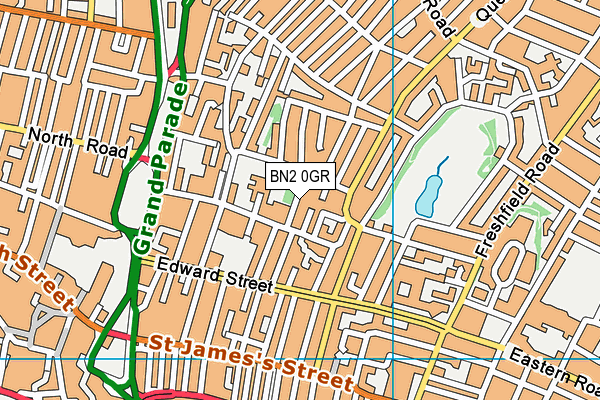 BN2 0GR map - OS VectorMap District (Ordnance Survey)