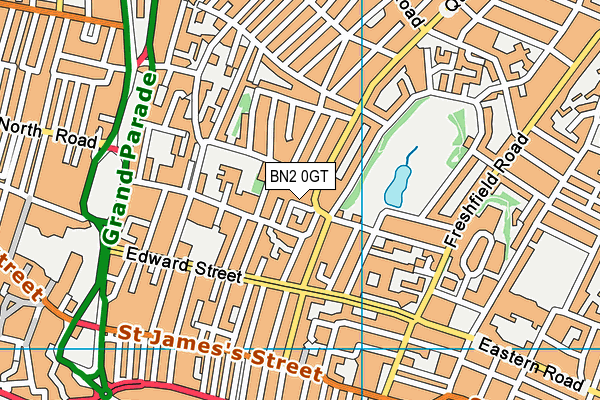 BN2 0GT map - OS VectorMap District (Ordnance Survey)