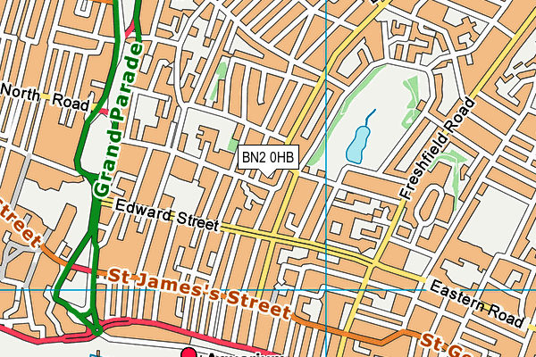 BN2 0HB map - OS VectorMap District (Ordnance Survey)