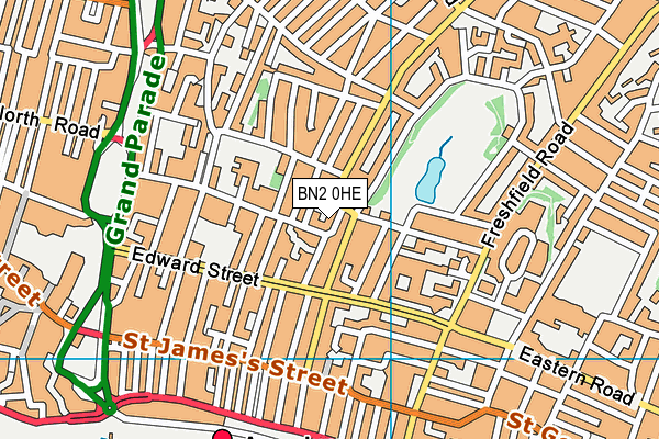 BN2 0HE map - OS VectorMap District (Ordnance Survey)