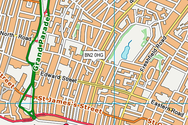 BN2 0HG map - OS VectorMap District (Ordnance Survey)