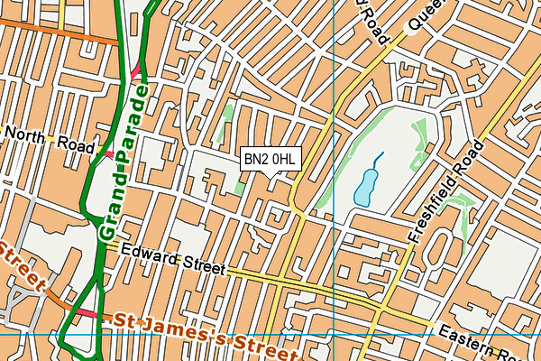 BN2 0HL map - OS VectorMap District (Ordnance Survey)