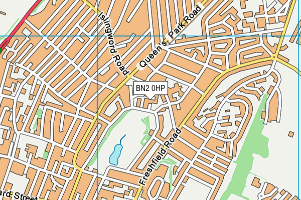 BN2 0HP map - OS VectorMap District (Ordnance Survey)
