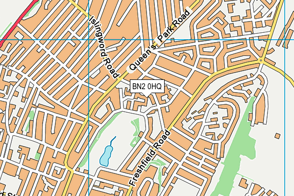 BN2 0HQ map - OS VectorMap District (Ordnance Survey)