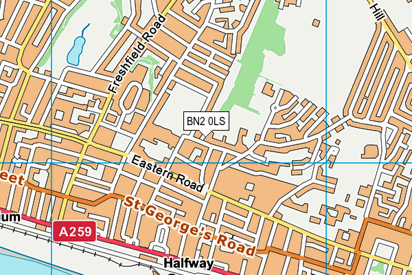 Hamilton Lodge School and College for Deaf Children map (BN2 0LS) - OS VectorMap District (Ordnance Survey)