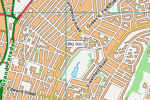 BN2 0QU map - OS VectorMap District (Ordnance Survey)