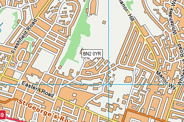 BN2 0YR map - OS VectorMap District (Ordnance Survey)