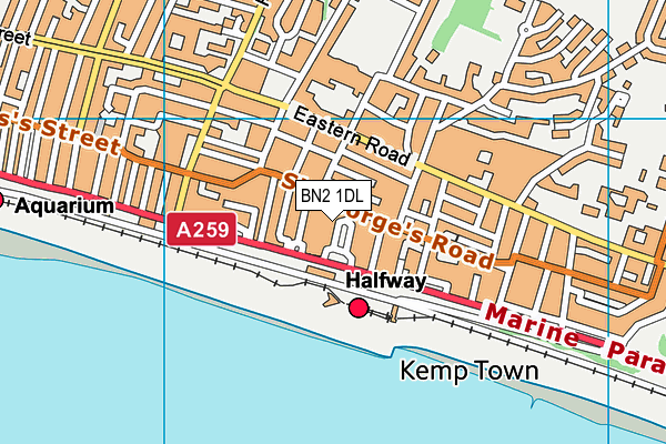 Map of 12 MARINE SQUARE (BRIGHTON) LIMITED at district scale
