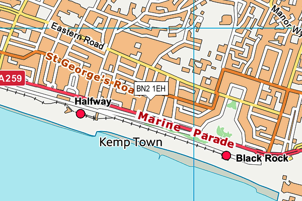 Map of 8/10 EATON PLACE (BRIGHTON) LIMITED at district scale