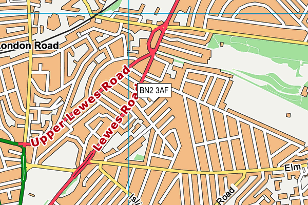 BN2 3AF map - OS VectorMap District (Ordnance Survey)