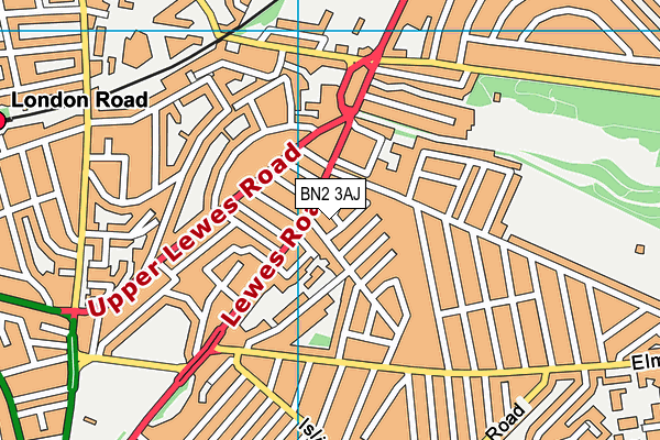 Fairlight Primary School map (BN2 3AJ) - OS VectorMap District (Ordnance Survey)