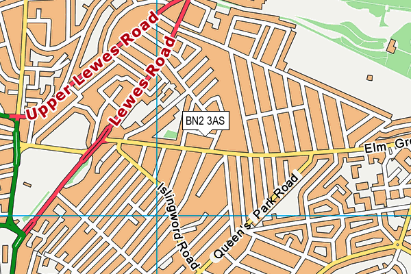 BN2 3AS map - OS VectorMap District (Ordnance Survey)