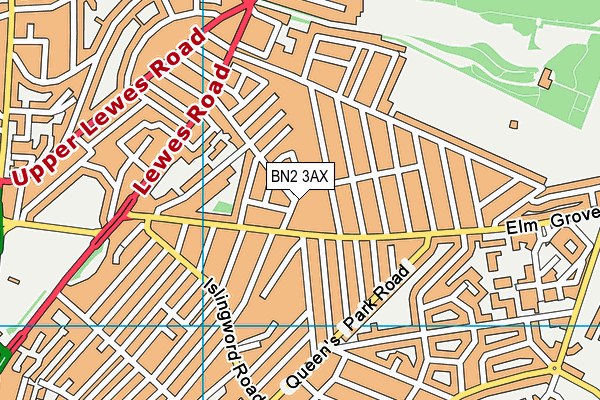 BN2 3AX map - OS VectorMap District (Ordnance Survey)