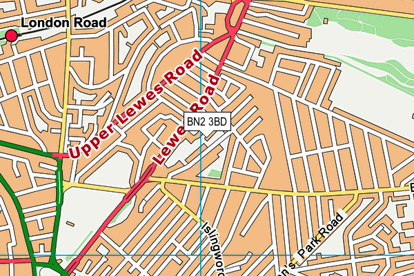 BN2 3BD map - OS VectorMap District (Ordnance Survey)
