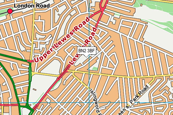 BN2 3BF map - OS VectorMap District (Ordnance Survey)