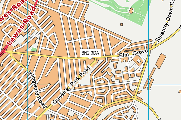 BN2 3DA map - OS VectorMap District (Ordnance Survey)