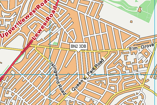 BN2 3DB map - OS VectorMap District (Ordnance Survey)
