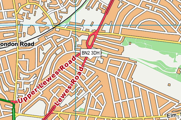 BN2 3DH map - OS VectorMap District (Ordnance Survey)