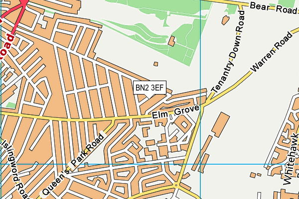BN2 3EF map - OS VectorMap District (Ordnance Survey)