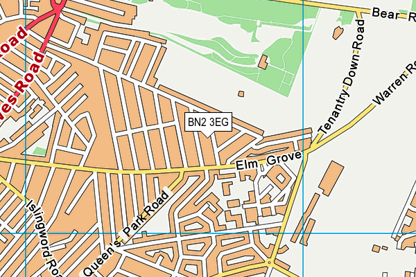 BN2 3EG map - OS VectorMap District (Ordnance Survey)
