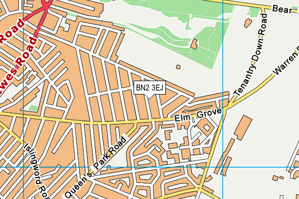 BN2 3EJ map - OS VectorMap District (Ordnance Survey)