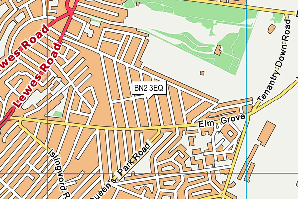 BN2 3EQ map - OS VectorMap District (Ordnance Survey)