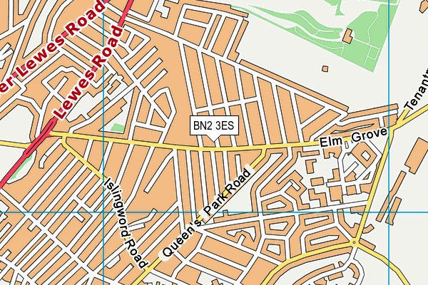 BN2 3ES map - OS VectorMap District (Ordnance Survey)