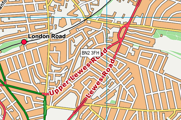 BN2 3FH map - OS VectorMap District (Ordnance Survey)