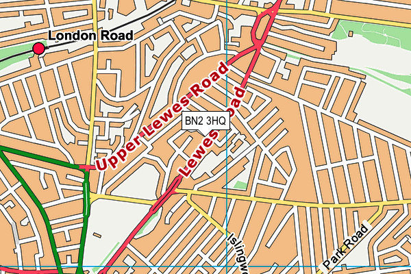 BN2 3HQ map - OS VectorMap District (Ordnance Survey)