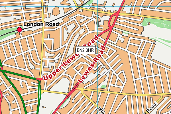 BN2 3HR map - OS VectorMap District (Ordnance Survey)