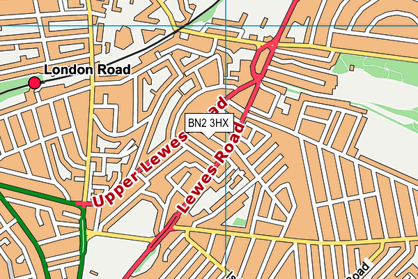BN2 3HX map - OS VectorMap District (Ordnance Survey)