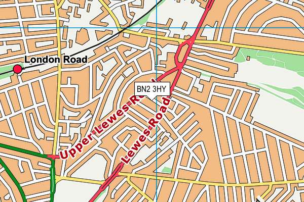 BN2 3HY map - OS VectorMap District (Ordnance Survey)